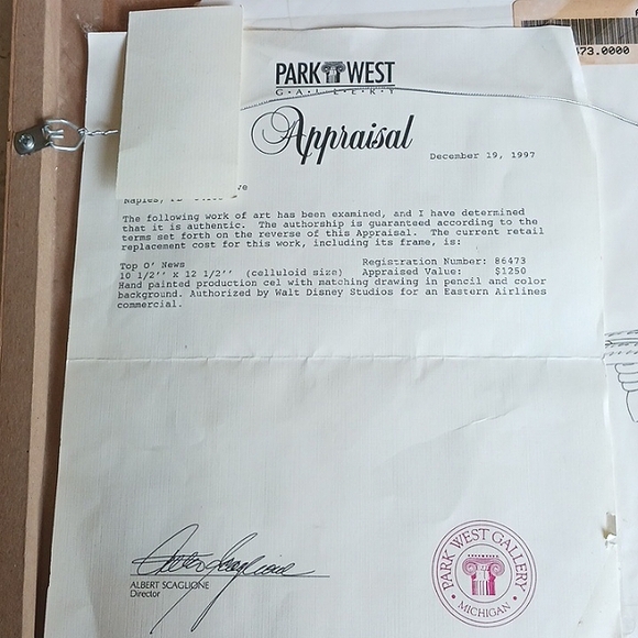 Disney hand painted production cell with matching pencil drawing,Eastern Airline - Picture 9 of 16